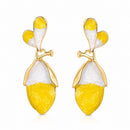 Etnico Fashion Gold Plated Anti Tarnish Floral Bud Design Drop Earrings Lightweight Fashion Jewellery for Women & Girls (WE003Y)