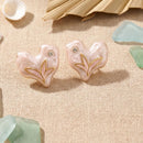 Etnico Fashion Gold Plated Anti Tarnish Heart Design Stud Earrings with Simulated Stone for Women & Girls Lightweight Fashion Jewellery (WE006W)