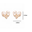 Etnico Fashion Gold Plated Anti Tarnish Heart Design Stud Earrings with Simulated Stone for Women & Girls Lightweight Fashion Jewellery (WE006W)