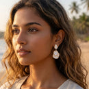 Etnico Fashion Gold Plated Anti Tarnish Pearl Drop Earrings for Women and Girls Western Earrings Set Fashion Jewellery Gift (WE010W)