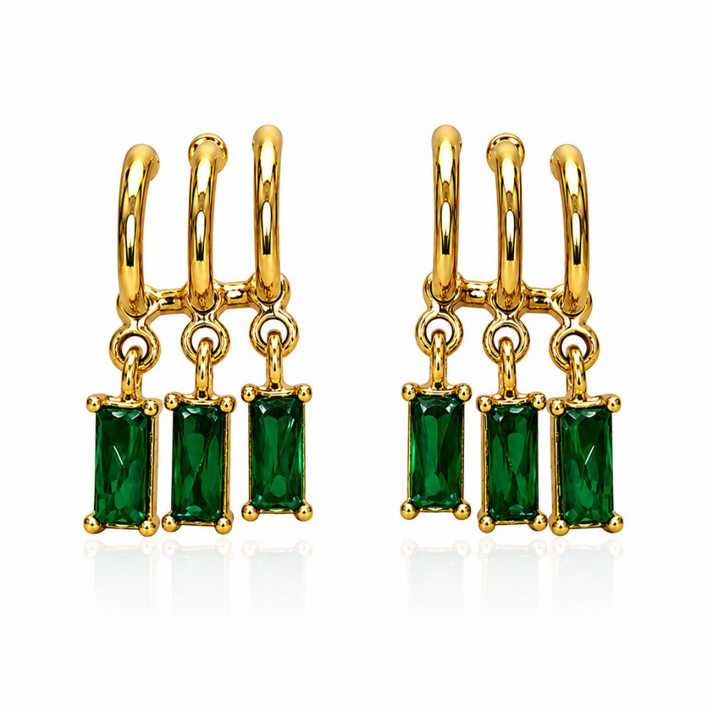 Etnico Fashion Anti Tarnish Gold Plated American Diamond Stud Earrings for Women and Girls Western Earrings Set Fashion Jewellery Gift (WE019G)