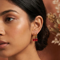 Etnico Fashion Anti Tarnish Gold Plated American Diamond Stud Earrings for Women and Girls Western Earrings Set Fashion Jewellery Gift (WE019Q)