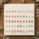 Etnico Fashion 25 Pairs Combo Anti Tarnish Set Latest Stylish Stud Earrings for Women and Girls Gold Plated Western Earrings Fashion Jewellery Collection Gift (WE020FL-CO)