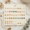 Etnico Fashion 25 Pairs Combo Anti Tarnish Set Latest Stylish Stud Earrings for Women and Girls Gold Plated Western Earrings Fashion Jewellery Collection Gift (WE021FL-CO)