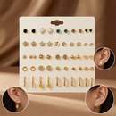 Etnico Fashion 25 Pairs Combo Anti Tarnish Set Latest Stylish Earrings for Women and Girls Gold Plated Stud & Hoop Fashion Jewellery Collection (WE023FL-CO)