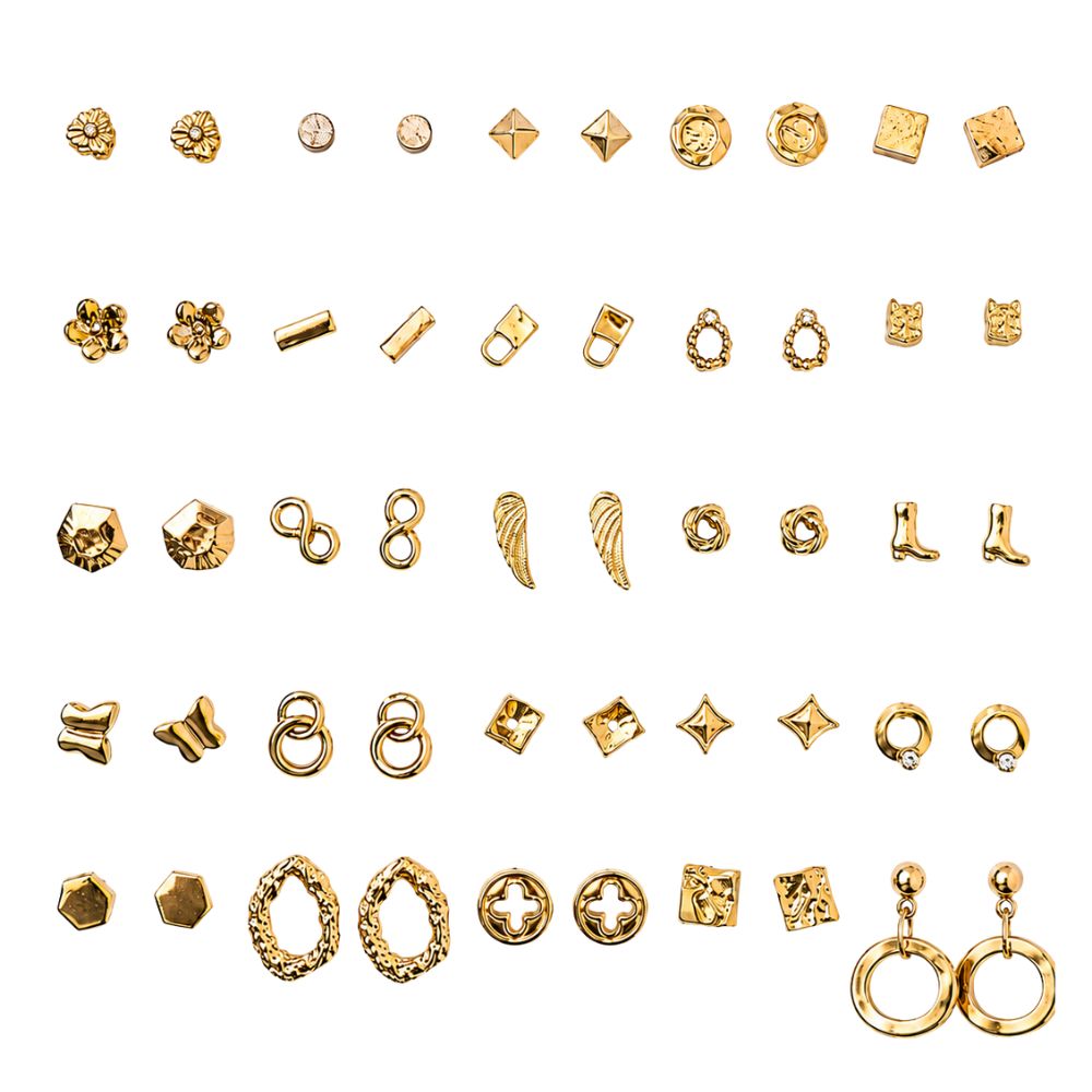 Etnico Fashion 25 Pairs Combo Anti Tarnish Set Latest Stylish Stud Earrings for Women and Girls Gold Plated Western Earrings Fashion Jewellery Collection Gift (WE025FL-CO)
