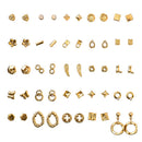 Etnico Fashion 25 Pairs Combo Anti Tarnish Set Latest Stylish Stud Earrings for Women and Girls Gold Plated Western Earrings Fashion Jewellery Collection Gift (WE025FL-CO)
