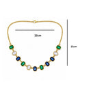 Etnico Fashion Gold Plated Anti Tarnish Multicolor Crystal Necklace for Women & Girls Stylish Fashion Jewellery (WN002Mul)