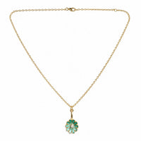 Etnico Fashion Gold Plated Anti Tarnish Floral Pendant Necklace with Faux Pearl for Women & Girls Stylish Fashion Jewellery (WN005)