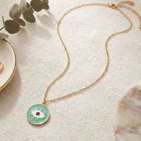 Etnico Fashion Gold Plated Anti Tarnish Evil Eye Pendant Necklace for Women & Girls Stylish Fashion Jewellery (WN006Min)