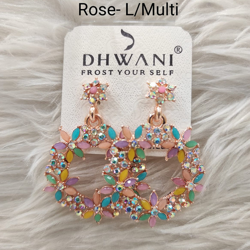 Dhwani Rose Gold Plated Dangler Earrings