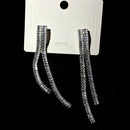 Dhirish International Sparkling American Diamond Dangler Earrings