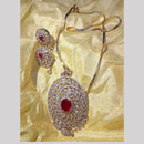 Dhirish International Stylish 2 Tone American Diamond Pendant Chain