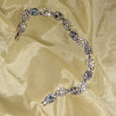 Dhirish International Elegant Silver Finish American Diamond Bracelet