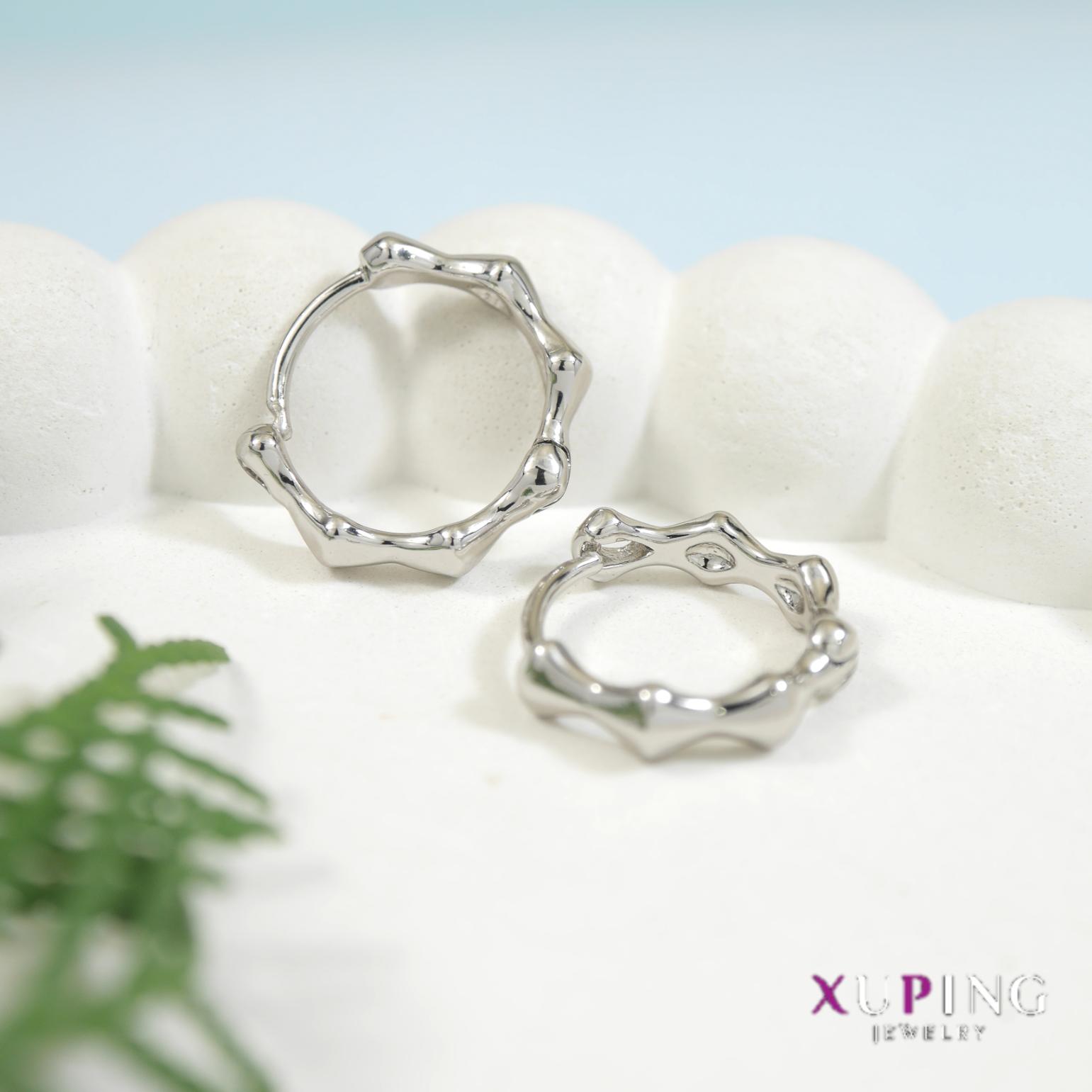 Tarohi Jewels Silver Plated Xuping Hoops Earring