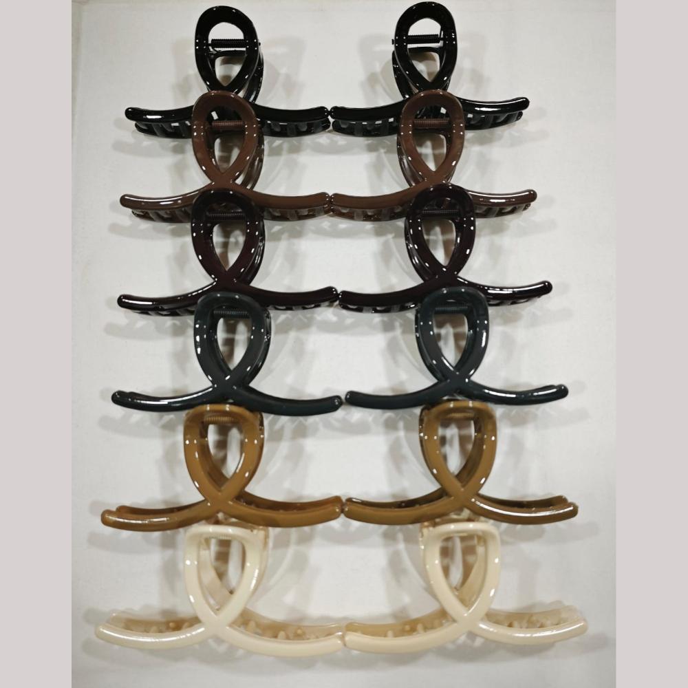BJNY Hair Claw Clips (Assorted Color) (Set of 6)