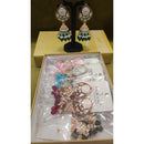 Dhwani Royal Rainbow Kundan Pearl And Beads Meenakari Jhumki Earrings