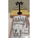 Dhwani Oxidised Plated Pota Stone And Pearl Jhumki Earrings 
