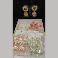 Dhwani Gold Plated Graceful Pota Stone And Pearl Jhumki Earrings
