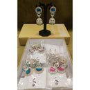 Dhwani Austrian Stone And Pearl Designer Jhumki Earrings