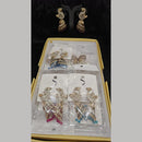 Dhwani Gold Plated Graceful Pota Stone And Pearl Jhumki Earrings