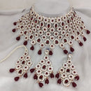 Knigght angel  Gold Plated Austrian Stone Necklace Set