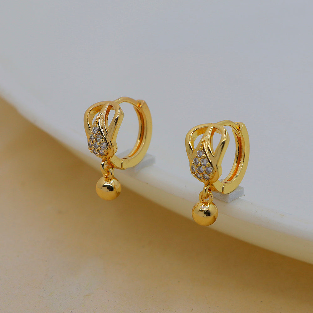 Mahavir DYE Gold Plated Premium Bali Earrings (Pack of 12)