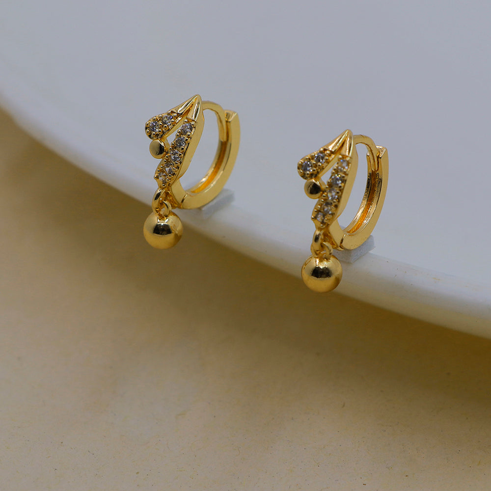 Mahavir DYE Gold Plated Premium Bali Earrings (Pack of 12)