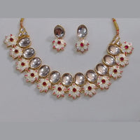 Midas Touch Gold Plated Kundan Stone Necklace Set