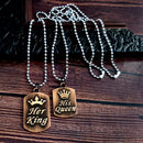 Urbana His Queen Her King Stylish Chain Pendant Combo-1004373