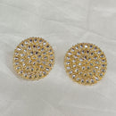 Matchit Kundan Stone Gold Plated Stud Earrings - JW-10101111WH