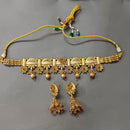 Matchit Pota Stone Gold Plated Necklace Set - JW-10231042PK