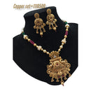 Padmawati Bangles Copper  Pota Stone Choker Necklace Set