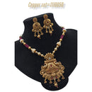 Padmawati Bangles Copper  Pota Stone Choker Necklace Set