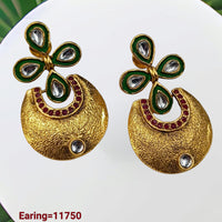 Padmawati Bangles Gold Plated Kundan Stone Dangler Earrings