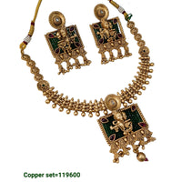 Padmawati Bangles Pota Stone Copper Choker Necklace Set