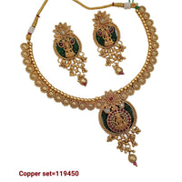 Padmawati Bangles Pota Stone Copper Choker Necklace Set