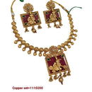 Padmawati Bangles Pota Stone Copper Choker Necklace Set