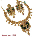 Padmawati Bangles Pota Stone Copper Choker Necklace Set