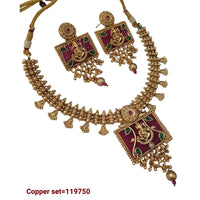 Padmawati Bangles Pota Stone Copper Choker Necklace Set