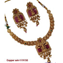 Padmawati Bangles Pota Stone Copper Choker Necklace Set