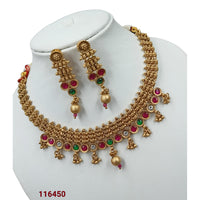 Padmawati Bangles Pota Stone Copper Necklace Set
