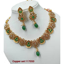Padmawati Bangles Pota Stone Copper Necklace Set