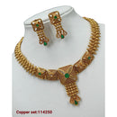 Padmawati Bangles Pota Stone Copper Necklace Set