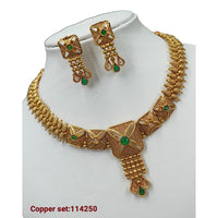 Padmawati Bangles Pota Stone Copper Necklace Set