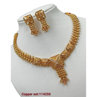 Padmawati Bangles Pota Stone Copper Necklace Set