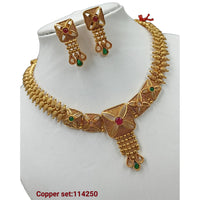 Padmawati Bangles Pota Stone Copper Necklace Set