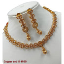 Padmawati Bangles Pota Stone Copper Necklace Set