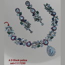 Padmawati Bangles Black Polish AD Stone  Choker Necklace Set
