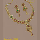 Pota Stone Gold Plated Choker Necklace Set - 10311300